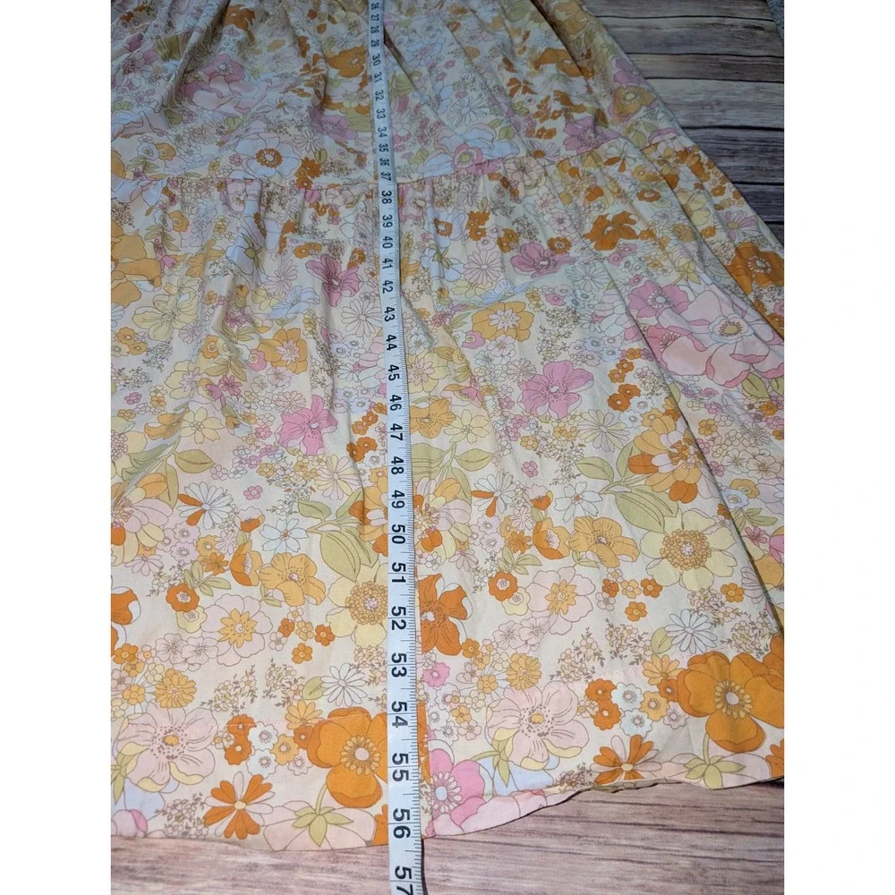 Free People Women's Park Slope Maxi Dess Floral Blossom Light Boho